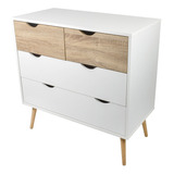 Mueble Cajonero Ropero Comoda Organizador Ropa Multiusos Color Blanco