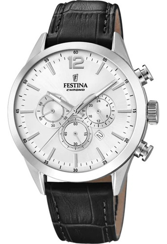 Reloj Festina Hombre Cuero Chrono Clásico Fecha F20542.1