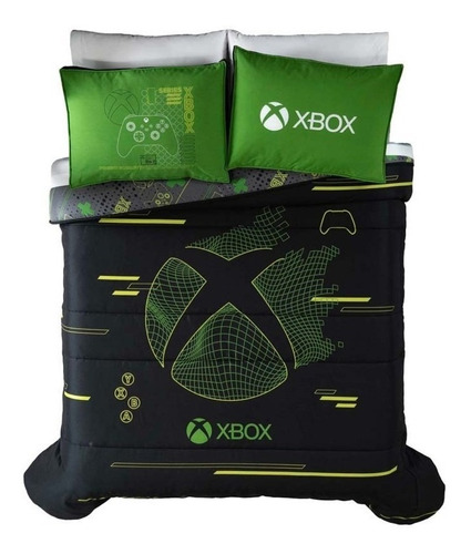 Edredon Individual Xbox Doble Vista Microsoft Gamer Vianney