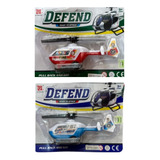 Pack De 3 Blister Helicoptero A Friccion Bombero / Policia |