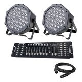 2 Canhão De Led 36 Leds Rgbw Dj Festa+ Mesa Dmx 8/16 Strobo