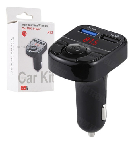 Adaptador Car Kit Bluetooth Multifunción Wireless Mp3 X23