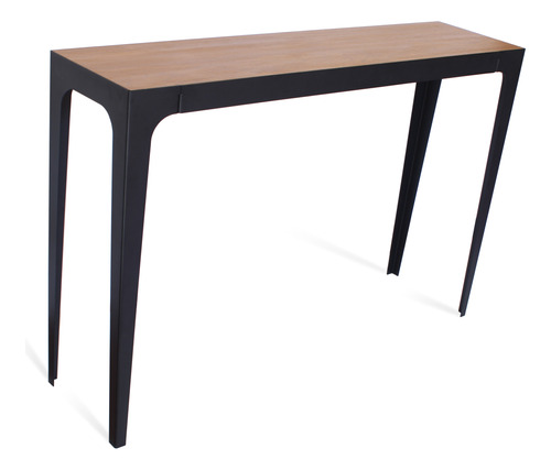 Mesa Consola, Rectangular, Acero Y Madera