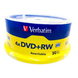  Dvd+rw Verbatim4.7 Gb  Verbatim 4x (30 Discos) Leer Descrip