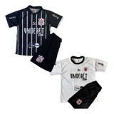 Corinthians 2 Kit Conjunto Infantil Futebol Camisa Short