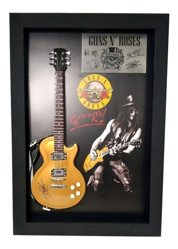 Quadro Miniatura Les Paul Guitarra Slash Guns N Roses