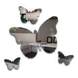 Kit Espelhos Borboleta 4 Peças Decorativo Quarto Menina 