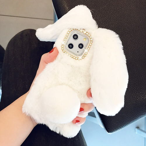 Funda Conejo De Peluche Para iPhone, Samsung, Huawei, Xiaomi