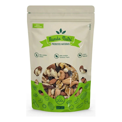 200g Mix De Castanhas Nuts E Uva Passa Mundo Nutri | MercadoLivre