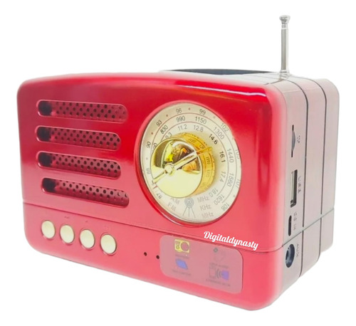 Mini Radio Am/fm Retro Bluetooth Ym-413 Carga Solar Vintage