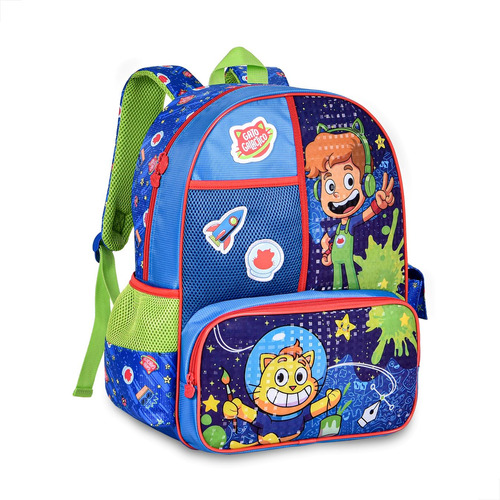 Mochila De Costas Infantil Gato Galáctico Oficial