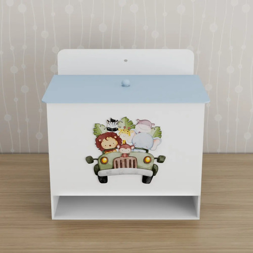 Porta Fralda Kit Higiene Mdf Quarto Infantil Safari Selva