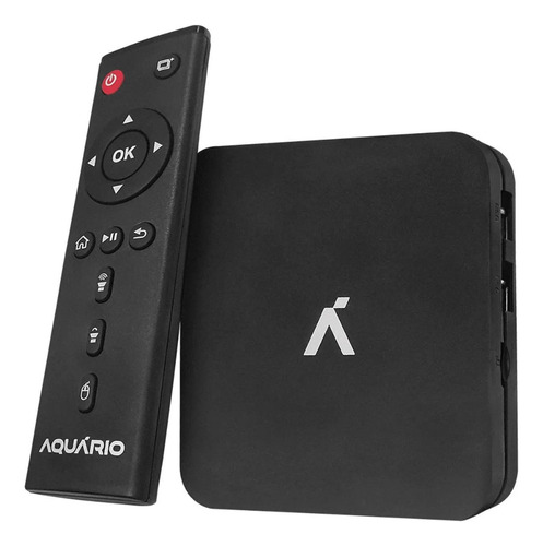 Tv Box Aquário Stv-3000 1ª Padrão 4k 8gb Preto Com 1gb 