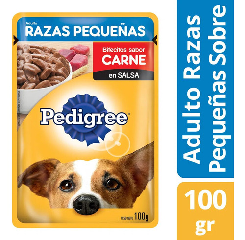 Caja Pouch Pedigree Razas Pequeñas Carne X 12u (100grx12u)