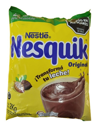 Cacao En Polvo Nesquik Nestle Chocolate Sin Tacc 2 Kilos 
