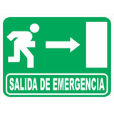 Cartel Linea Evacuacion Salida De Emergencia Dibujo 22x28