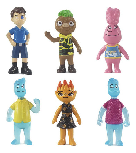 6pcs Elemental Figura Modelo Juguete Regalo Para Niños A