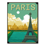 #42 - Cuadro Vintage 30 X 40 - No Chapa Paris Francia Cartel