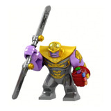 Boneco Thanos Espada E Manopla Do Poder Big Blocos De Montar