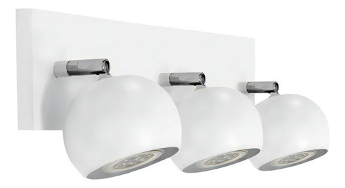 Lampara Aplique Pared Gioluce 2890-3 Persa 3 Luces Bocha Blanco Cromo