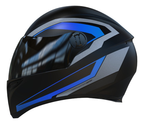 Casco Integral Moto Vertigo V50 Phantom Celeste Mate