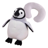 Pack Peluche Pinguino Y  Suave Cojin De Cuello Para Viaje 