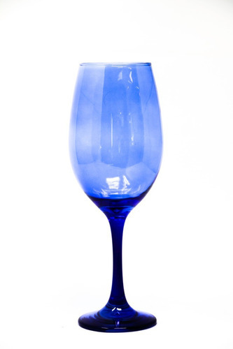 Signoria Colors Juego De 6 Copas De Vino De Vidrio Pintado Color Azul Marino