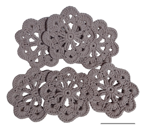 Posa Vasos Tejidos A Crochet (x 6)