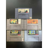 5 Lote De Jogos Super Nintendo Snes