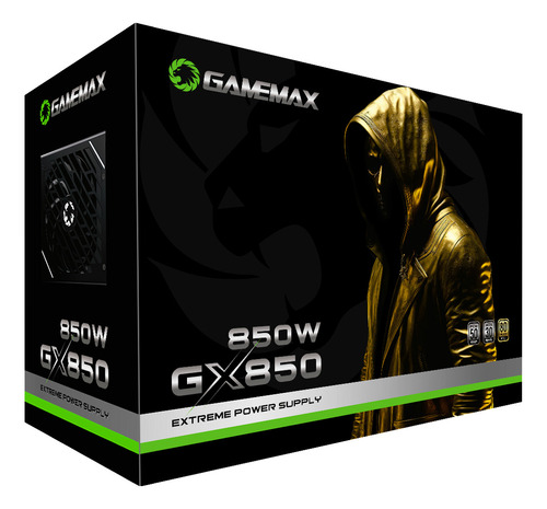Gamemax Gx Pro Gx850pbkps18810br Fonte 850w 80 Gold Full Modular Pfc Ativo Atx 3.0 110v/220v