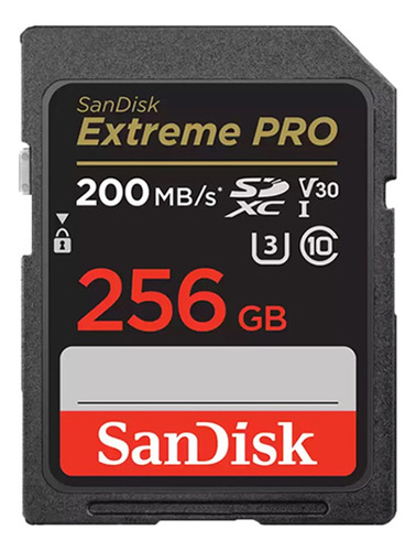 Sandisk Tarjeta De Memoria Sd 256g Para Cámara 200mb/s U3 4k