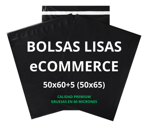 Bolsa Sobre E Commerce Negra 50x60 N°5 Calidad Premium X100u
