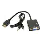 Conversor Hdmi Para Vga Cabo Adaptador Monitor Audio C/ P2