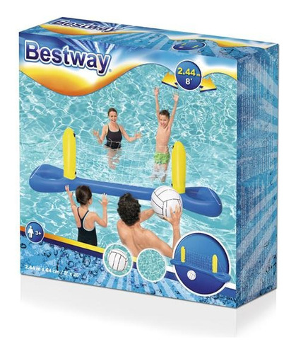 Red De Voley Inflable Bestway Juego Para Pileta Con Pelota