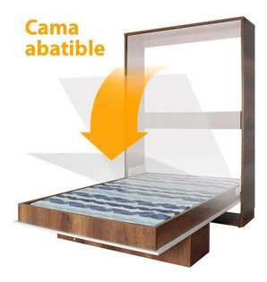 Cama Abatible Multifuncional 120cm Ancho  Maderkit M01291-pr