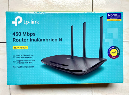 Router Inalámbrico N 450mbps Tp Link Wr940n 3 Antenas-3 En 1