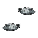 Par De Faros Seat Ibiza 2013 Doble As Fondo Cromo C/motor