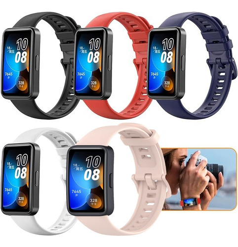 5 Piezas Correa Para Huawei Band 8 De Silicón Premium