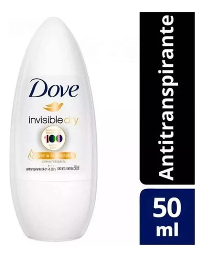 Dove Desodorante En Roll On Invisible Dry 50ml Pack X 2 Unid
