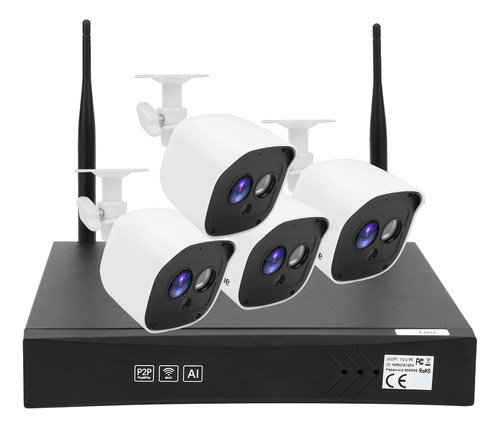 Hhh Nvr Kit Grabador De Vídeo Wifi 8 Canales Vista Remota