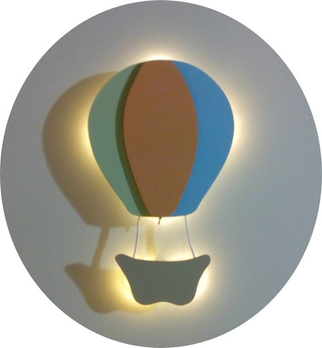 Balão Com Led Luminária Parede Decoração Quarto Bebe Cores