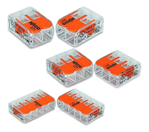 Kit Conectores Wago 30x 221-412 / 45x 221-413 / 12x 221-415