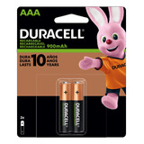 Pilas Duracell Aaa Recargables 900mah 1.2v Pack X 2 Unidades