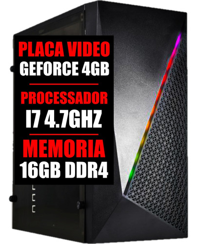 Pc Gamer I7 9 Geração / Geforce 4gb / 16gb Ddr4 / Ssd 480gb