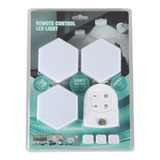 Pack De 3 Luces Led Hexagonal Con Control Remoto