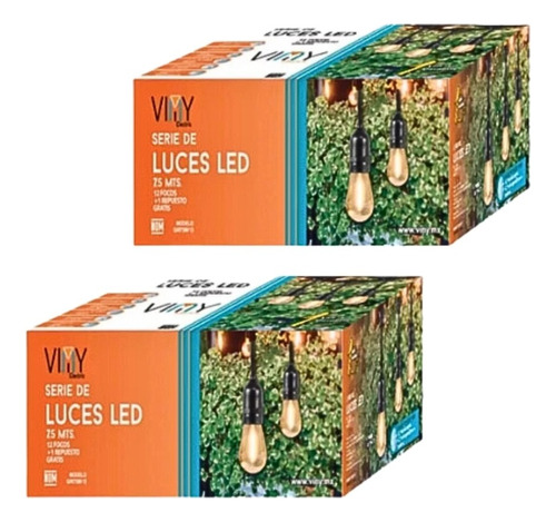 Set De Extensión Luces Led Focos Vintage 26 Focos 15m Serie 