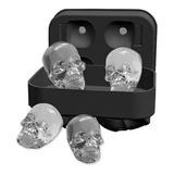  Pack 2 Moldes Silicón Hielo Cocina Calavera Cráneo 