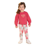 Conjunto Infantil Menina Rosa Love Colorittá