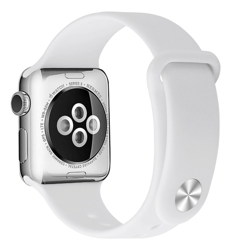 Correa Botón Compatible Iwatch Apple Watch 42/44/45mm Blanco