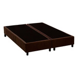 Cama Box Base Universal Queen  Suede Brown (158x198x20) - C